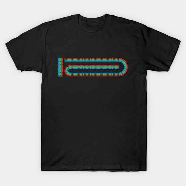 Cribbage Board 3 Track Classic T-Shirt by Huhnerdieb Apparel